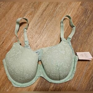 New Auden blue lace bra 36 DD nursing bra lace target